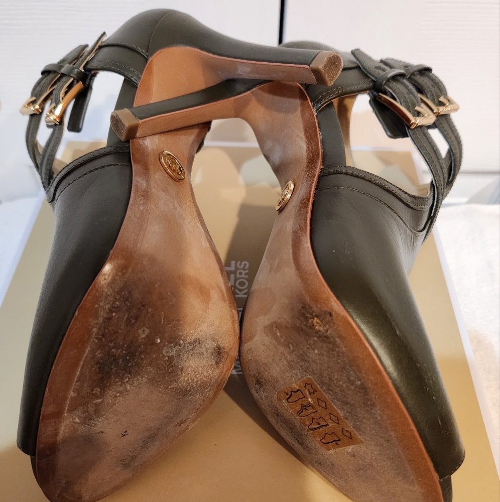 Michael Kors Black Leather Ankle Boots - Picture 5 of 5